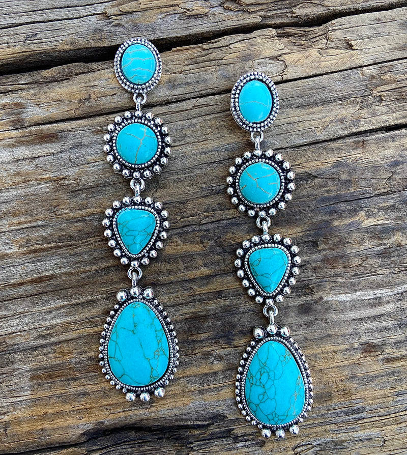 Albany Turquoise Stone Earrings