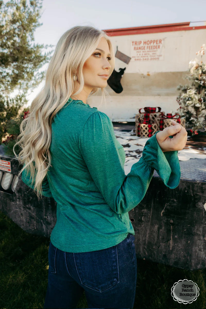 Granite Valley Green Top - Also in Plus Size