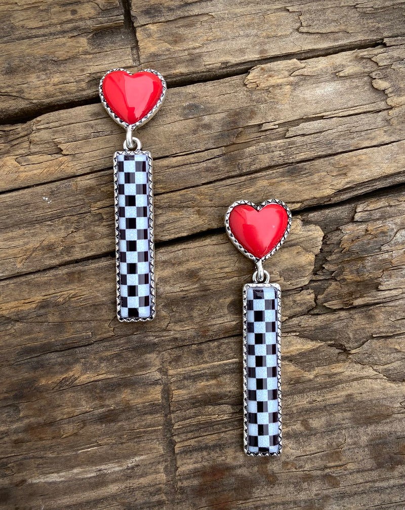 Race For Your Heart Post Earrings