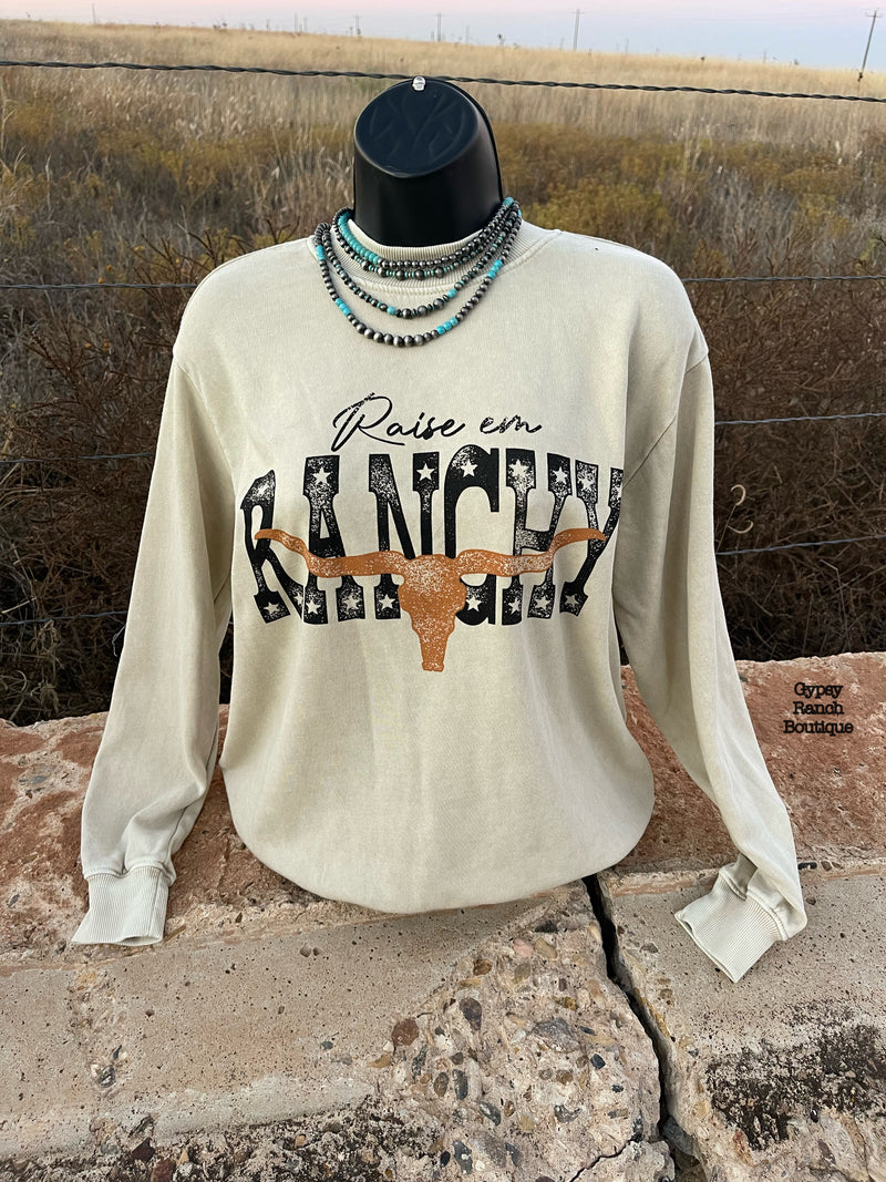 Raise em Ranchy Sweatshirt Pullover Top - Also in Plus Size