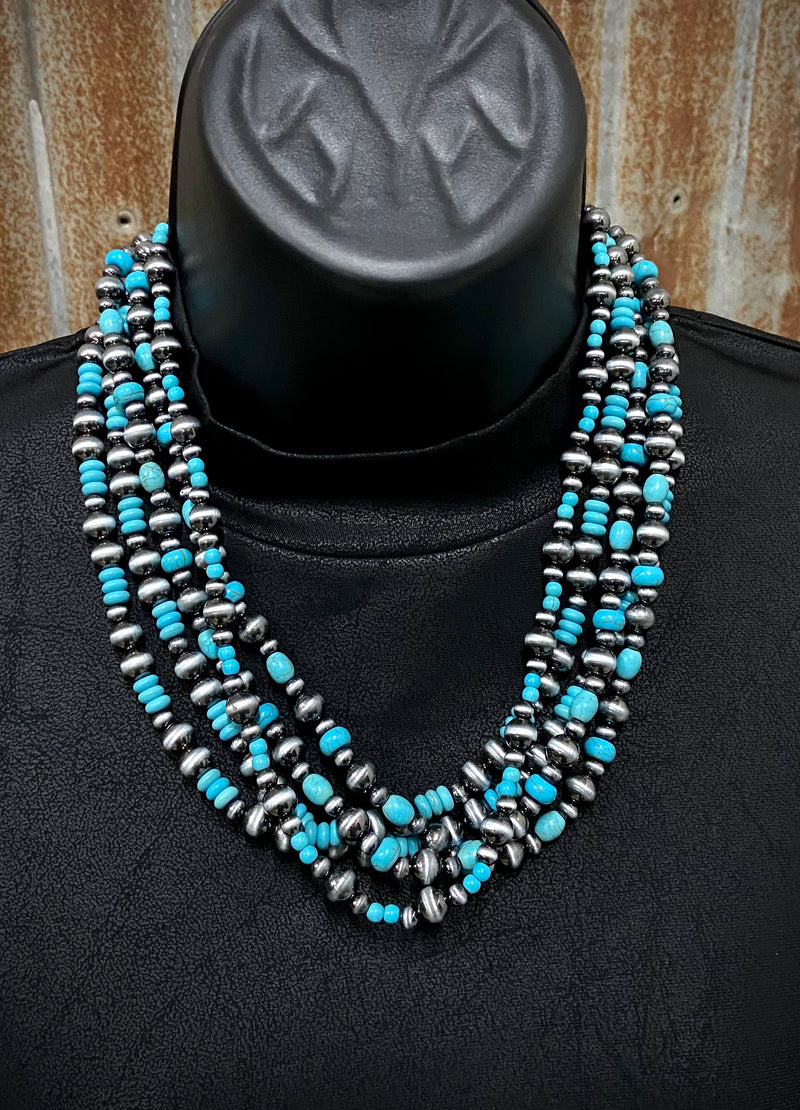 Full of Grace Turquoise Multi Layer Necklace