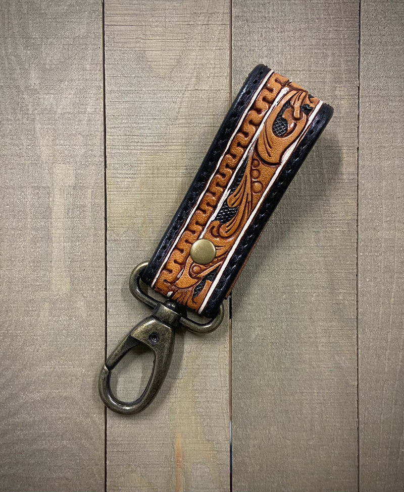 Durango Leather Tooled Keychain