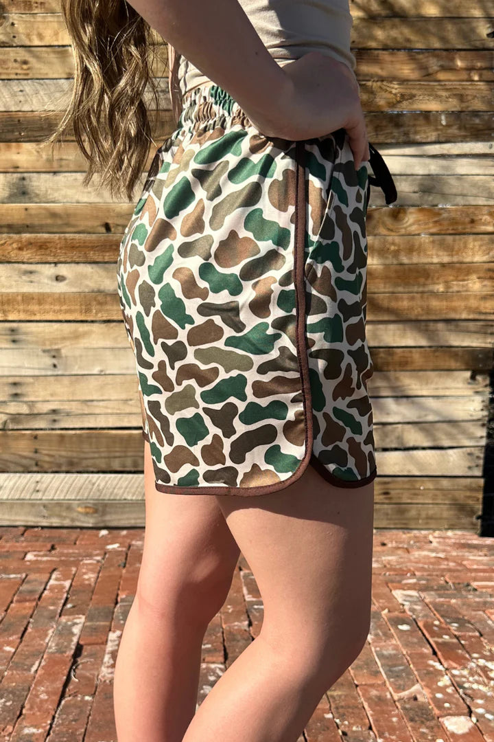 Lenlee Camo Long Shorts - Also in Plus Size