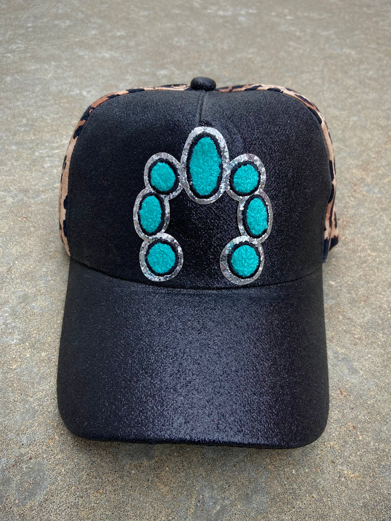 Turquoise Squash and Leopard Cap