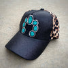 Turquoise Squash and Leopard Cap