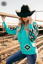 Dawsons Kreek Aztec Cardigan - Also in Plus Size