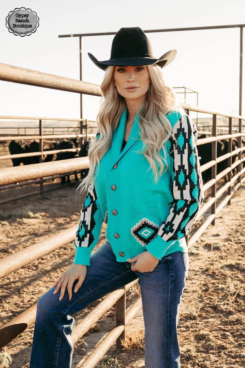 Dawsons Kreek Aztec Cardigan - Also in Plus Size