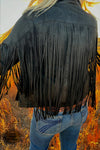 Hit the Highway Rhinestone Fringe Jacket- Also in Plus Size