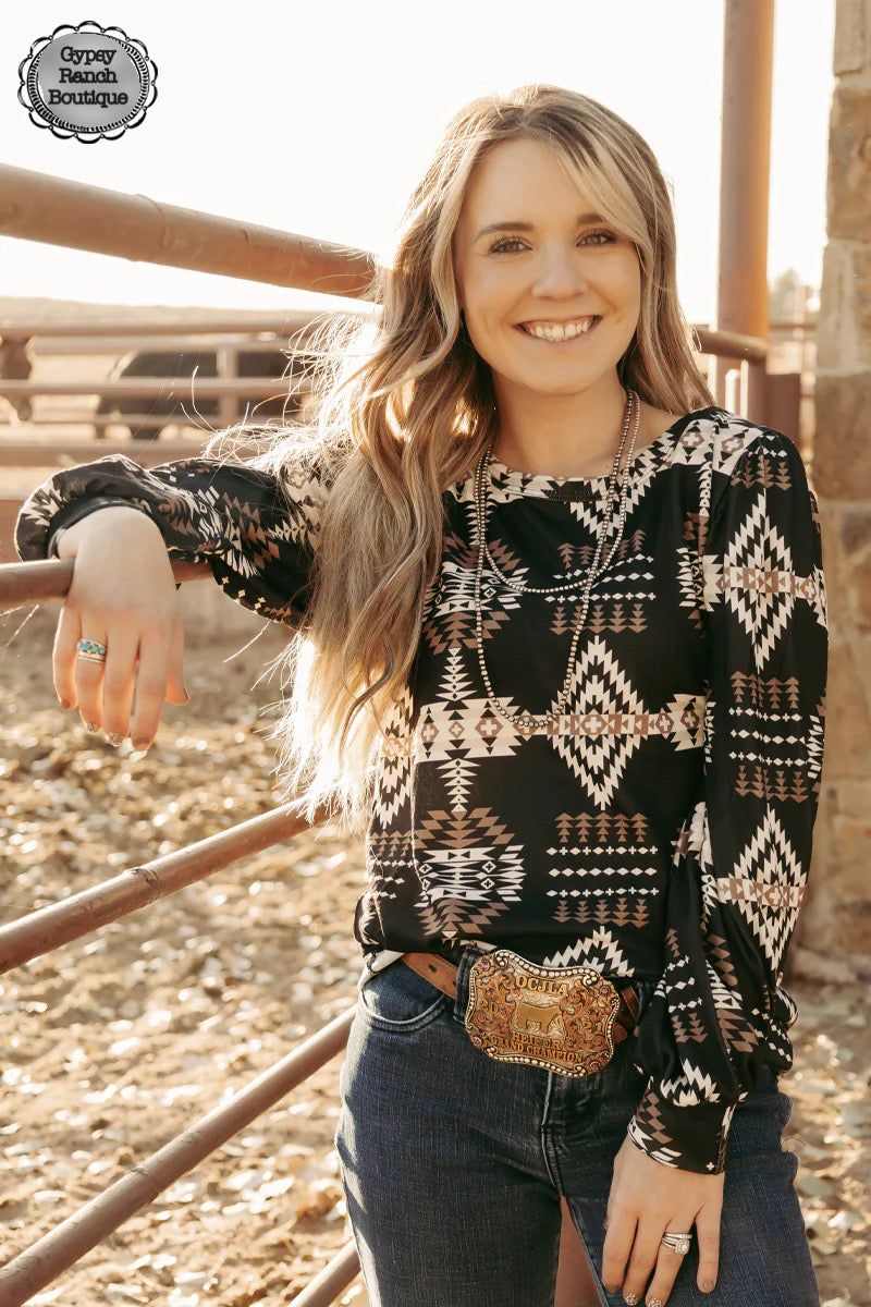 Andes Hills Aztec Top - Also in Plus Size