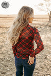 All is Calm All is Plaid Mesh Layering Top - Also in Plus Size