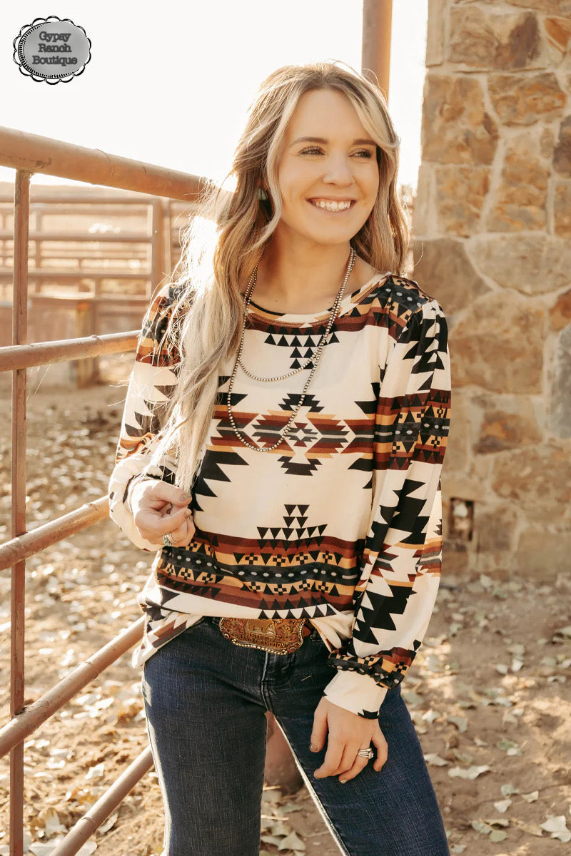 Himalyian Aztec Top - Also in Plus Size