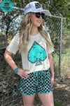 All In Turquoise Shorts - Also in Plus Size