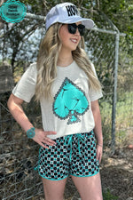 All In Turquoise Shorts - Also in Plus Size