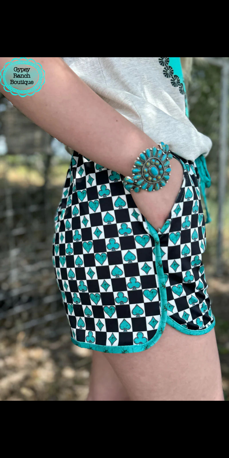All In Turquoise Shorts - Also in Plus Size