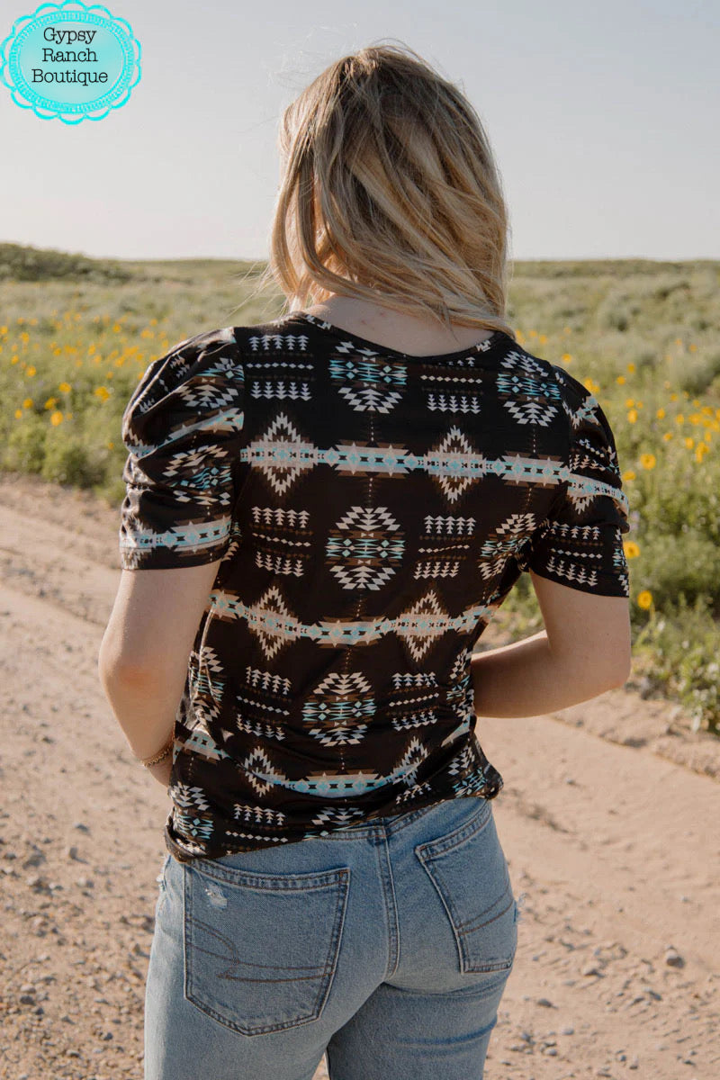 She’s Got Deep Roots Puff sleeve Top - Also in Plus Size