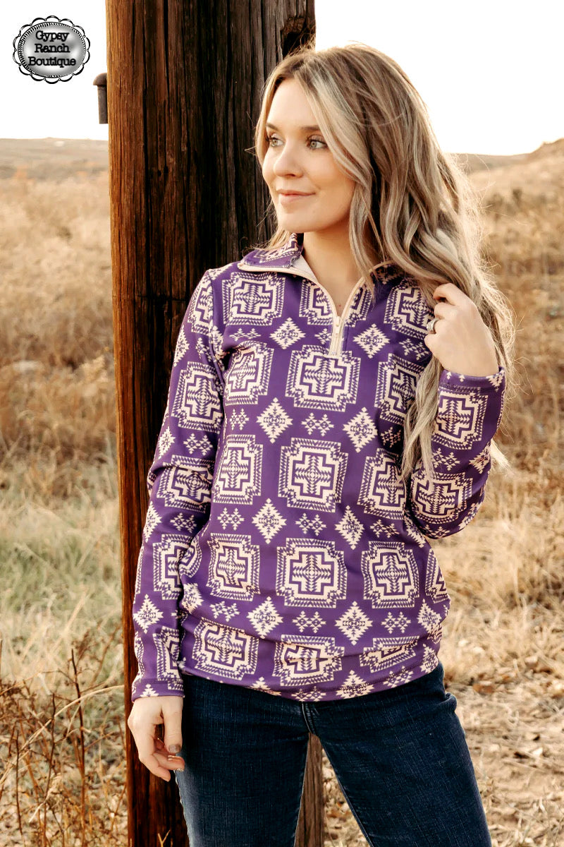 Harper Valley Purple Pullover - Also in Plus Size
