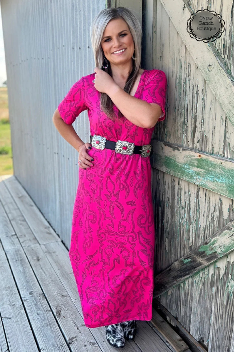 Summer in San Antone Boot Stitch Maxi Dress - Also in Plus Size