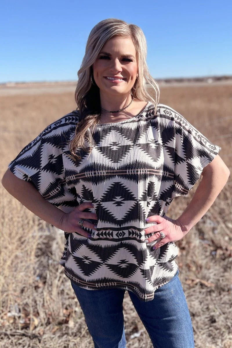 Mountain Music Aztec Top - Also in Plus Size