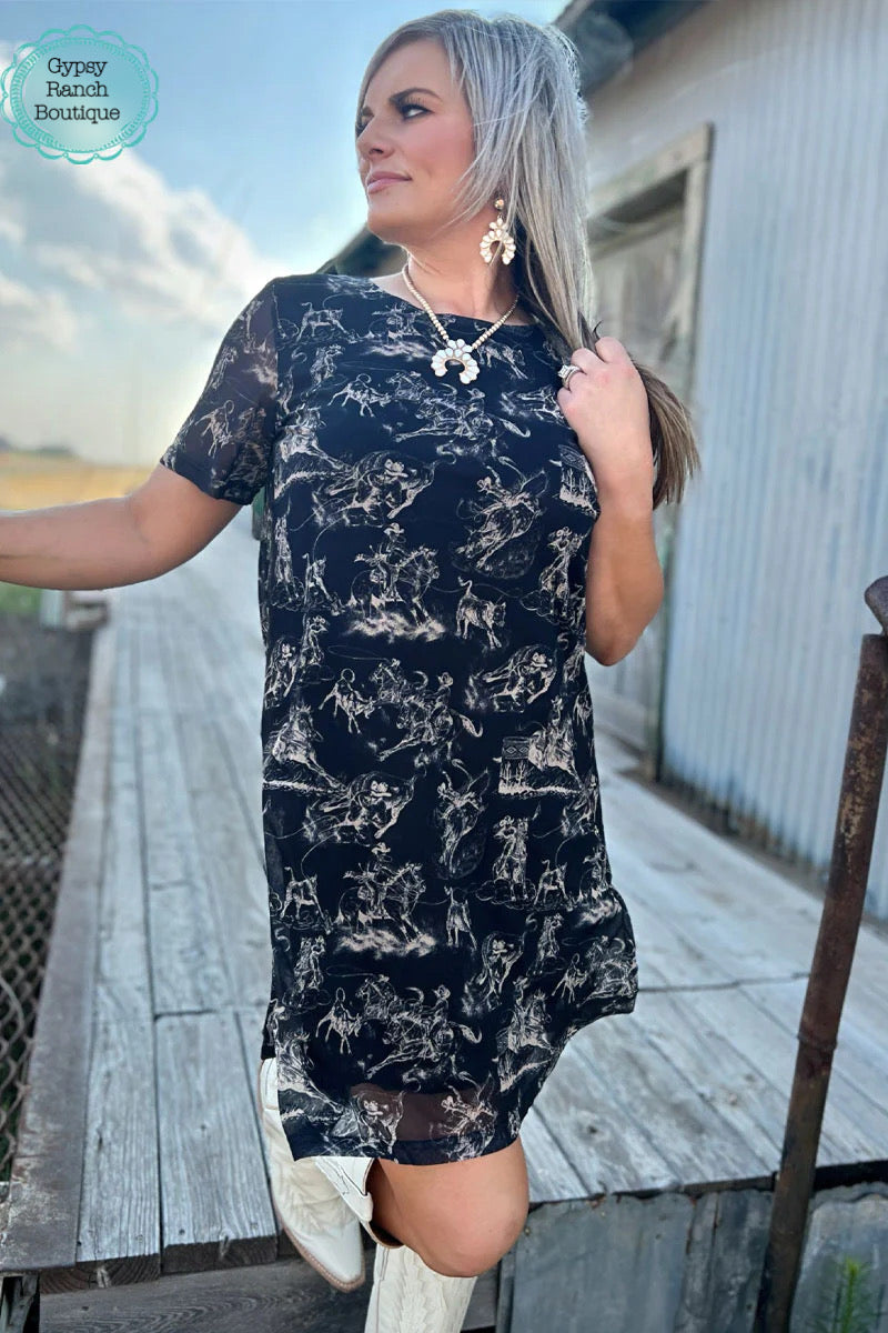 On Rodeo Trail Mesh Dress - Also in Plus Size