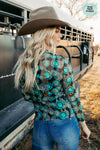 Turquoise Concho Queen Mesh Layering Top - Also in Plus Size