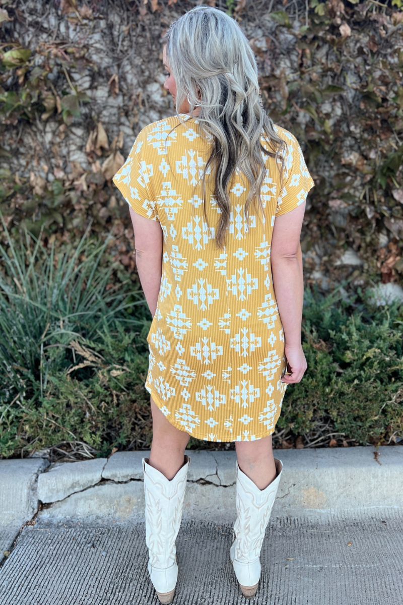 Miss Daisy Aztec Dress - Also in Plus Size