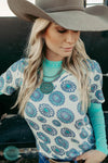 Canadian Concho City Turquoise Top - Also in Plus Size