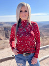 Red Bandana Babe Mesh Layering Top - Also in Plus Size
