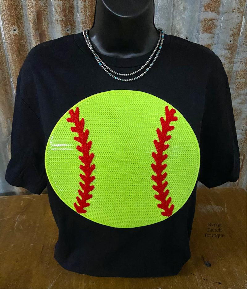 Sequin Softball Tee - Also in Plus Size