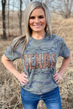 Stitched in Texas Camo Tee - Also in Plus Size