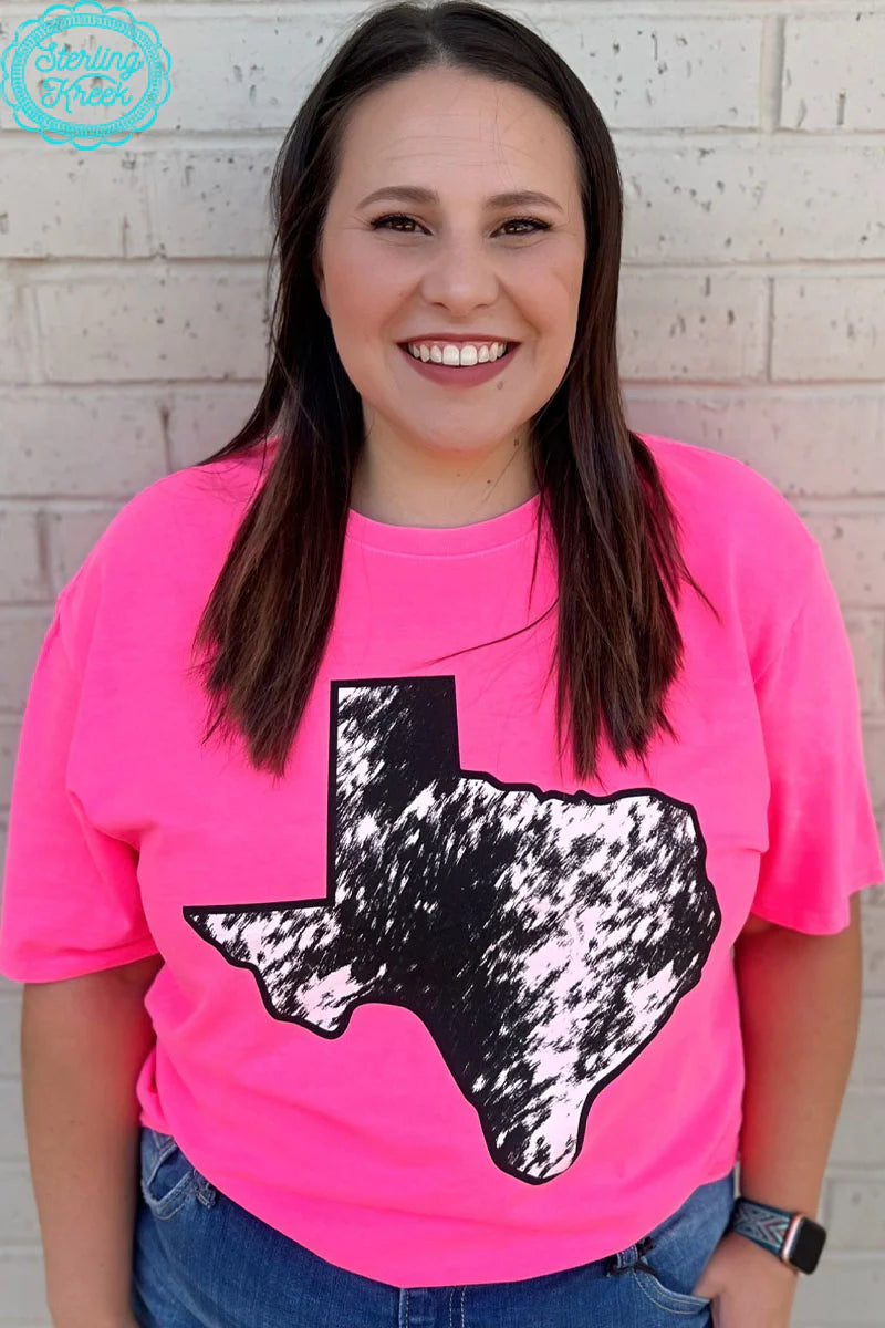 Deep in the Heart of Texas Neon Pink Top - Also in Plus Size
