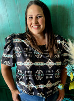 She’s Got Deep Roots Puff sleeve Top - Also in Plus Size
