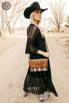 BayTown Leather Tooled Serape Purse Bag