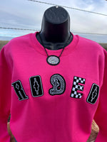 Rodeo Patch Pink Sweatshirt - Also in Plus Size