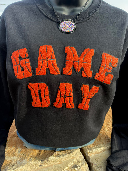 GAME DAY patch Sweatshirt - Also in Plus Size