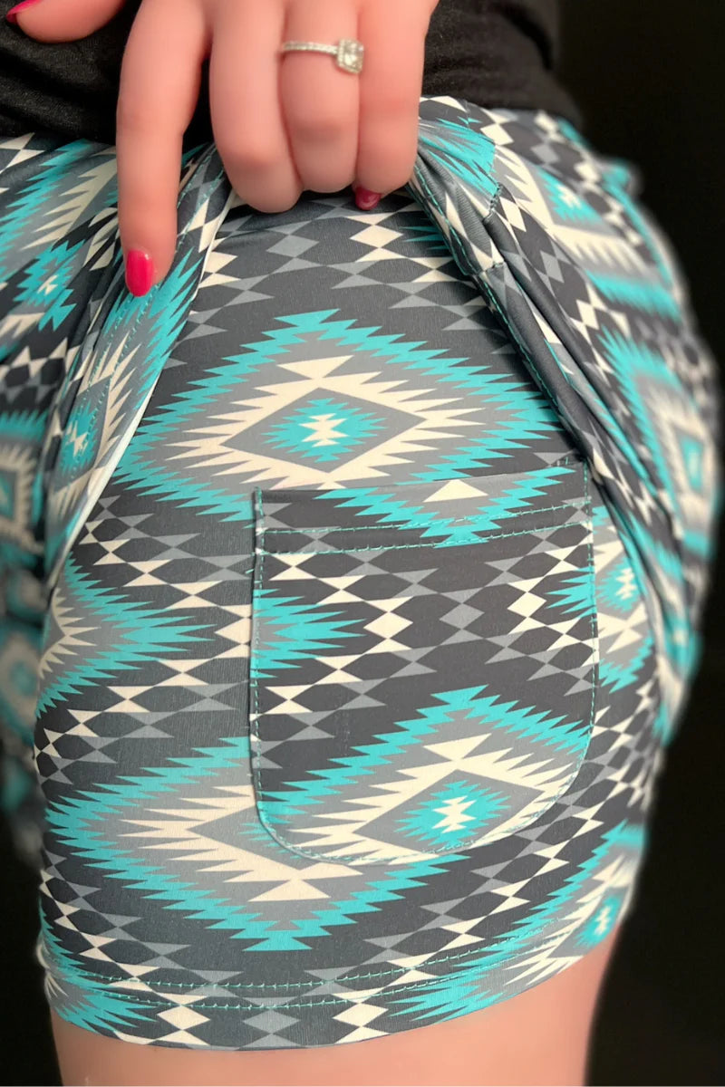 Caprock Aztec Shorts - Also in Plus Size