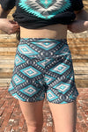 Caprock Aztec Shorts - Also in Plus Size