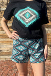 Caprock Aztec Shorts - Also in Plus Size
