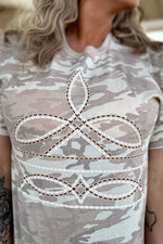 Camo Stitch Tee - Also in Plus Size