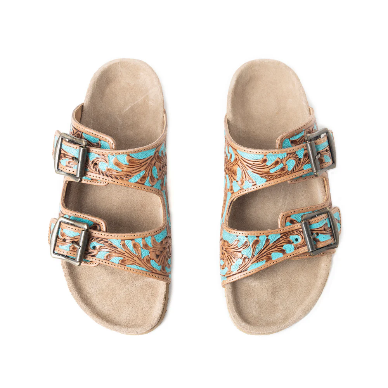 PREORDER - BRIMLEY Tooled Leather Sandals