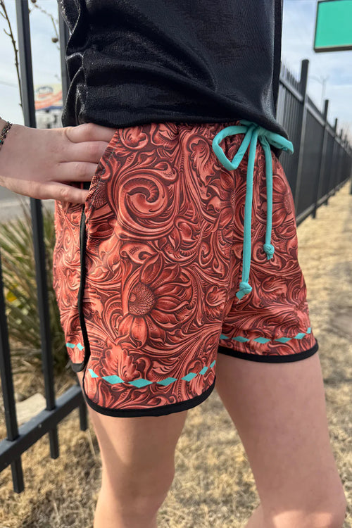 Kids - Tooled & Turquoise Shorts