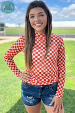 Pep Rally Orange Mesh Layering Top - Also in Plus Size