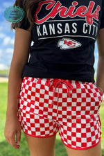 Red Round The Track Shorts - Also in Plus Size