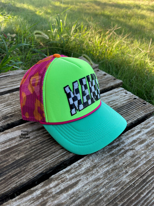MAMA Sequin Neon Cap