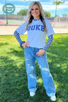 Pep Rally Royal Blue Mesh Layering Top - Also in Plus Size