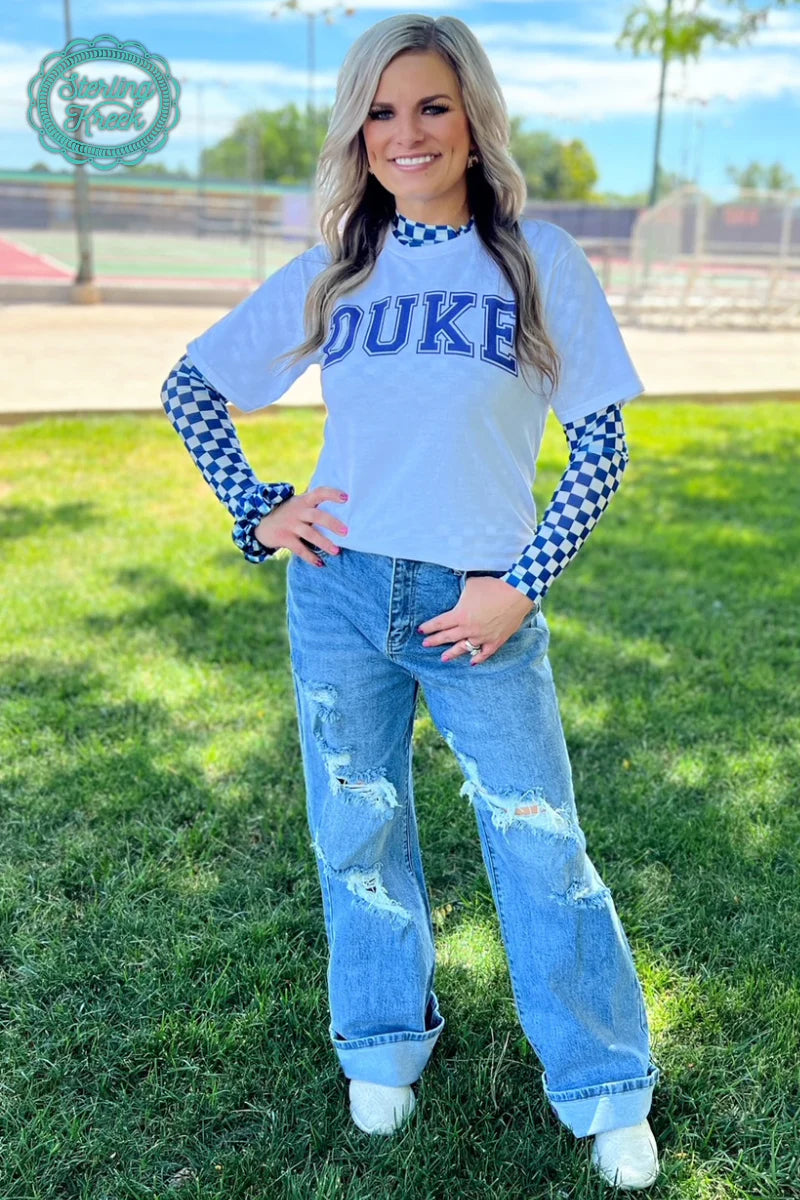 Pep Rally Royal Blue Mesh Layering Top - Also in Plus Size
