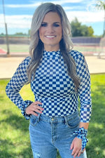 Pep Rally Royal Blue Mesh Layering Top - Also in Plus Size