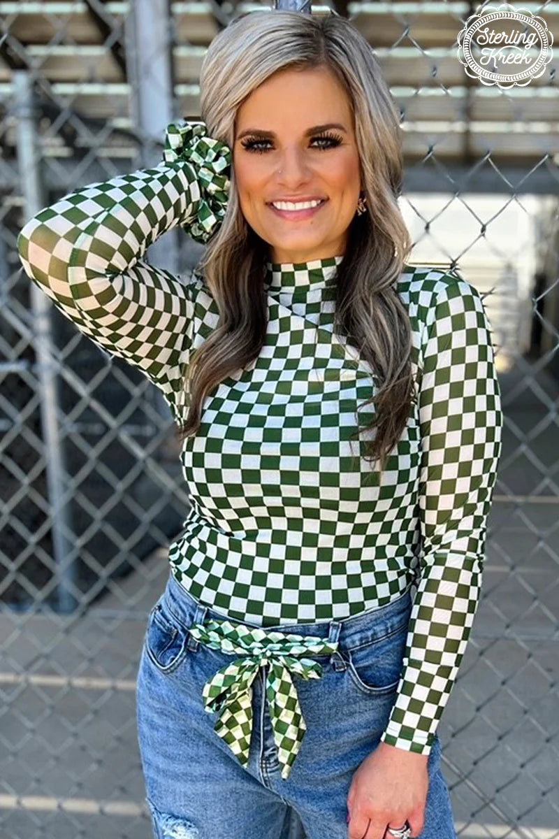 Pep Rally Green Mesh Layering Top - Also in Plus Size