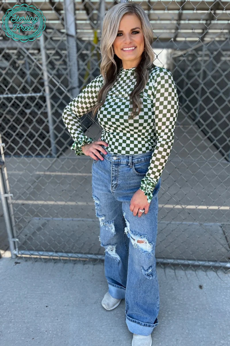 Pep Rally Green Mesh Layering Top - Also in Plus Size