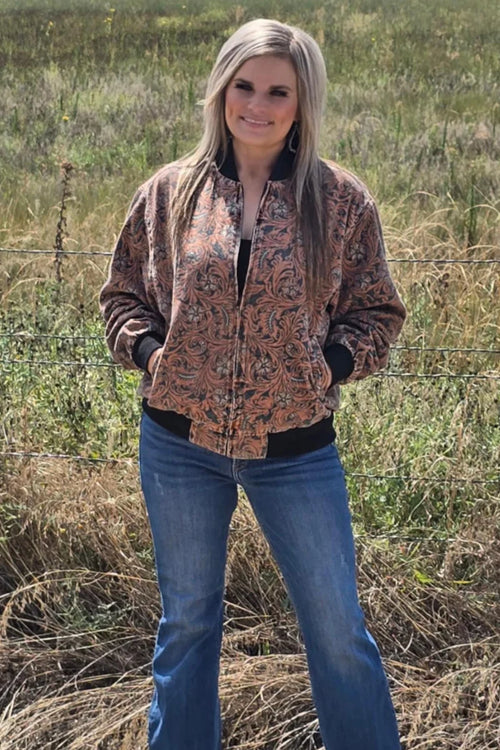 Keep It Western Tooled Jacket - Also in Plus Size