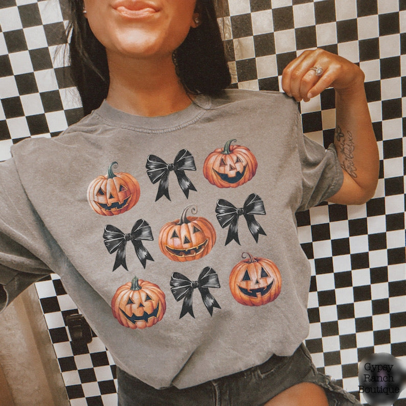 Bows Coquette Pumpkin Tee - Also in Plus Size